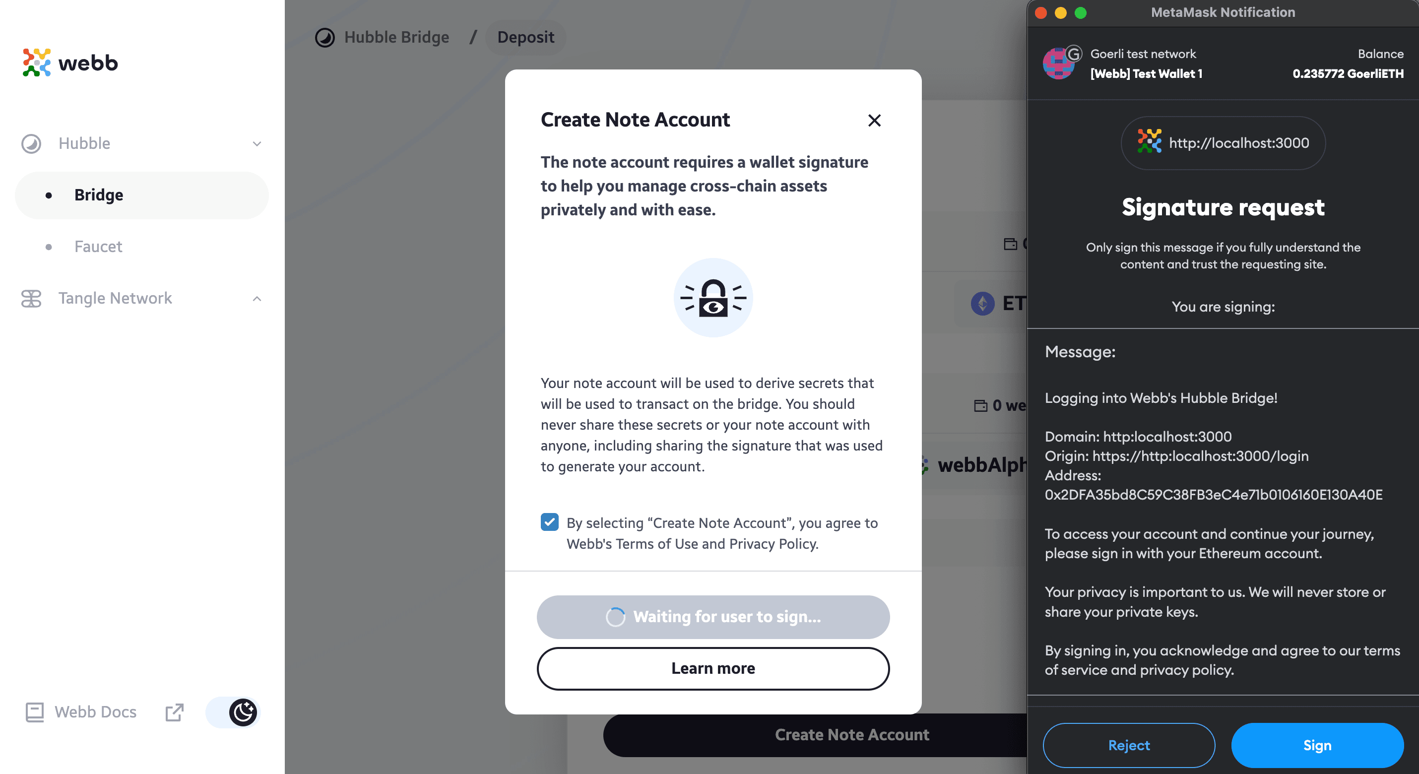 create account prompt light